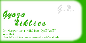 gyozo miklics business card